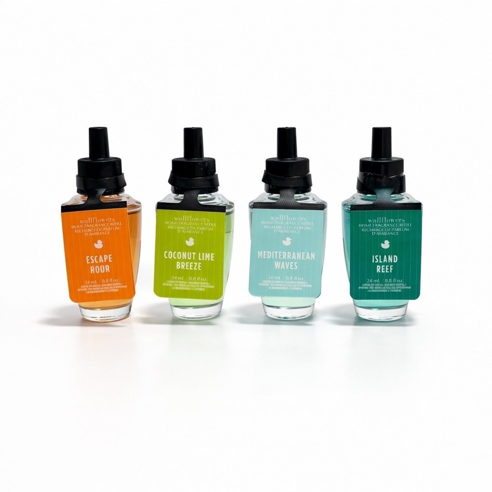 Bath & Body Works Wallflowers Tropical 4-Pack Escape Hour Coconut Lime Reef